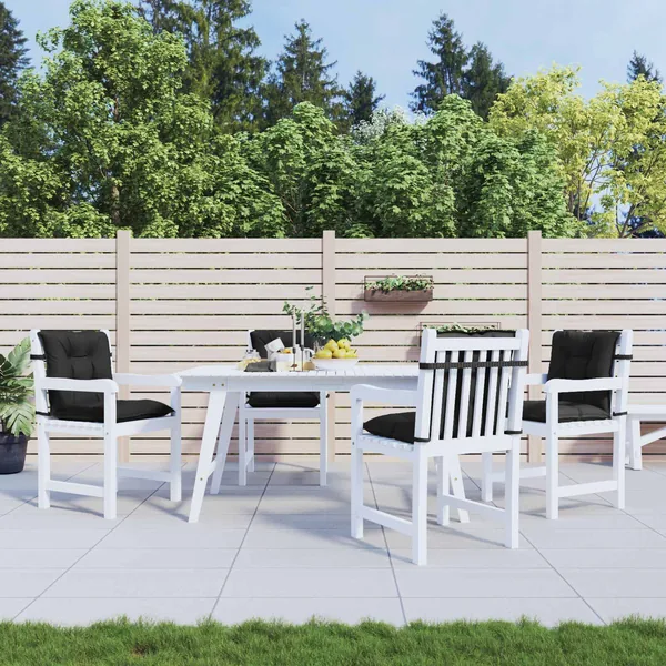 Ensemble de coussins pour chaise à dossier bas 4 pcs