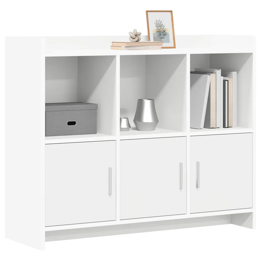 Buffet Blanc 98,5 x 33 x 80 cm Bois d'ingénierie - 3