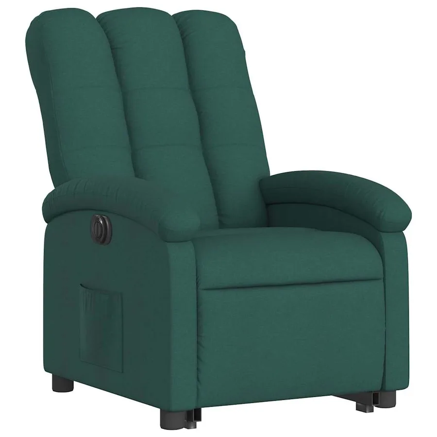 Fauteuil inclinable électrique vert foncé tissu - 4