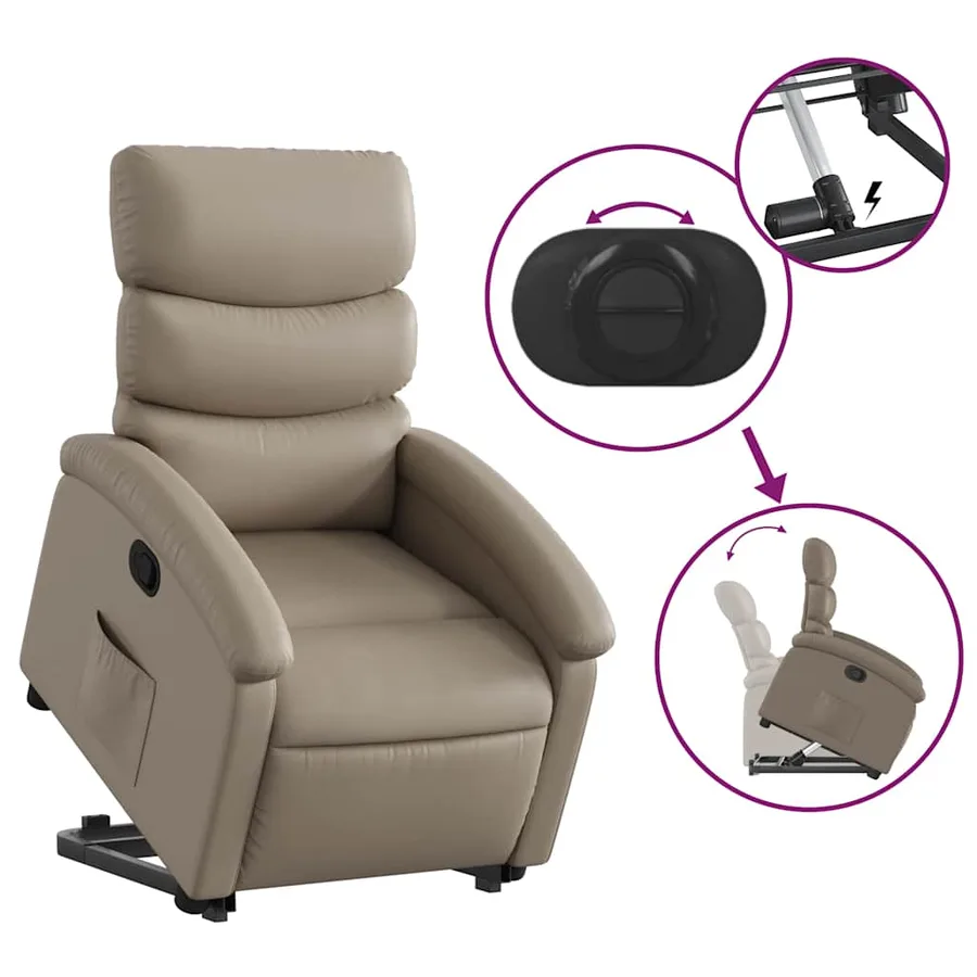 Fauteuil inclinable Cappuccino Similicuir - 6