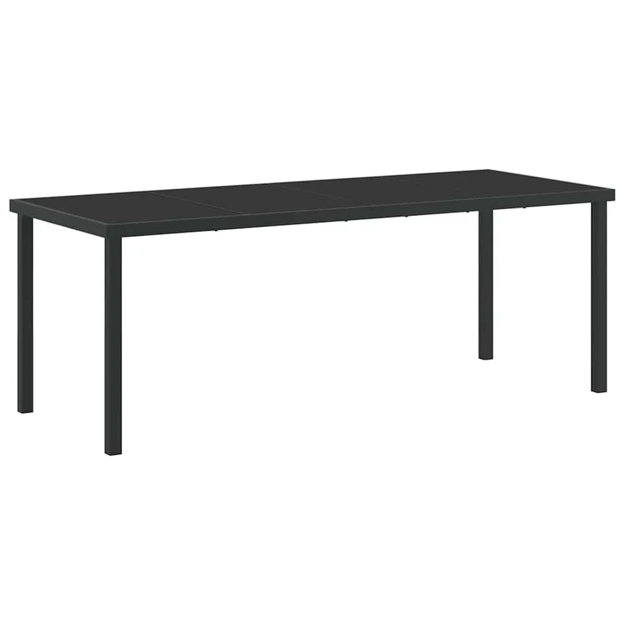 Ensemble de salle à manger pour jardin 9 pcs Noir polyrotin - 5