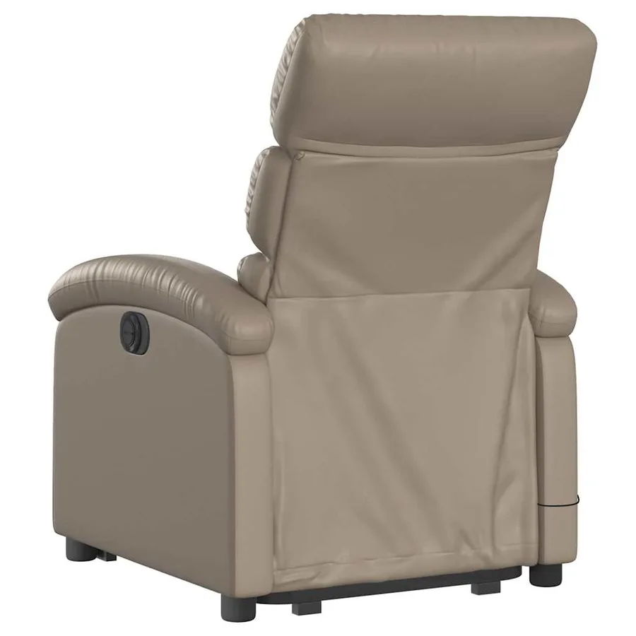 Fauteuil inclinable de massage électrique cappuccino similicuir - 5