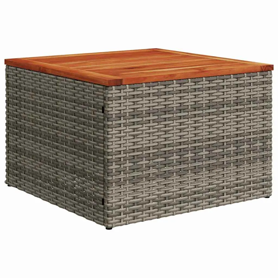 Ensemble de canapé de jardin avec coussin 7 pcs Gris polyrotin - 5