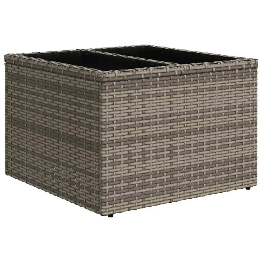 Ensemble de canapé de jardin avec coussin Gris polyrotin - 6