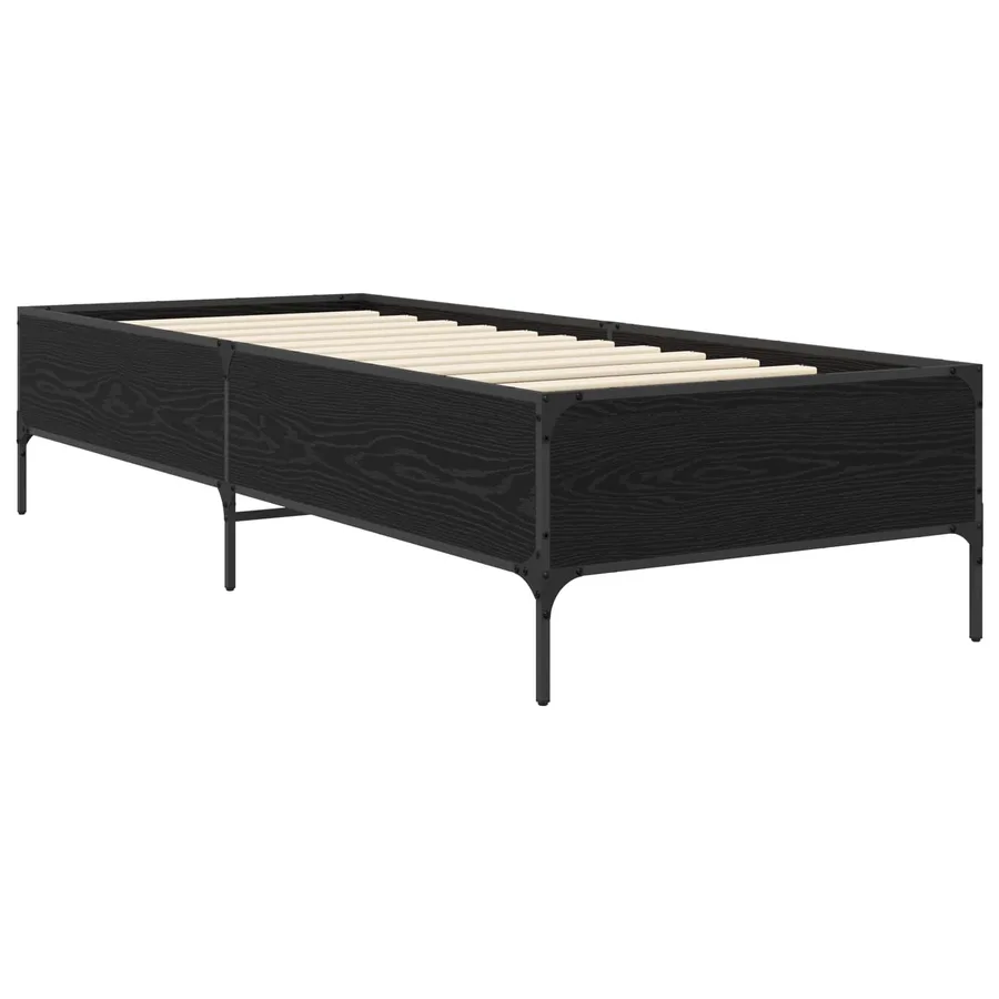 Cadre de lit Chêne noir 80 x 200 cm Bois d'ingénierie - 2