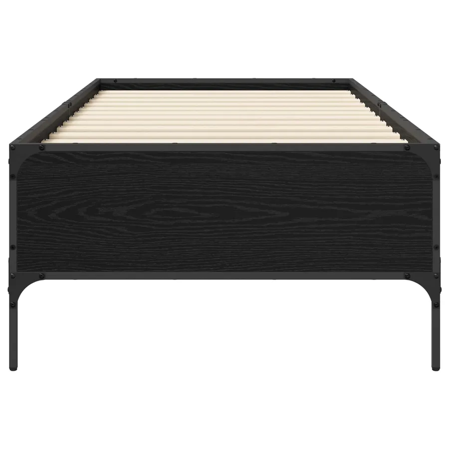 Cadre de lit Chêne noir 80 x 200 cm Bois d'ingénierie - 3