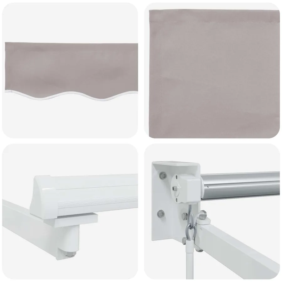 Auvent rétractable Gris clair 2,5 x 2 m - 7