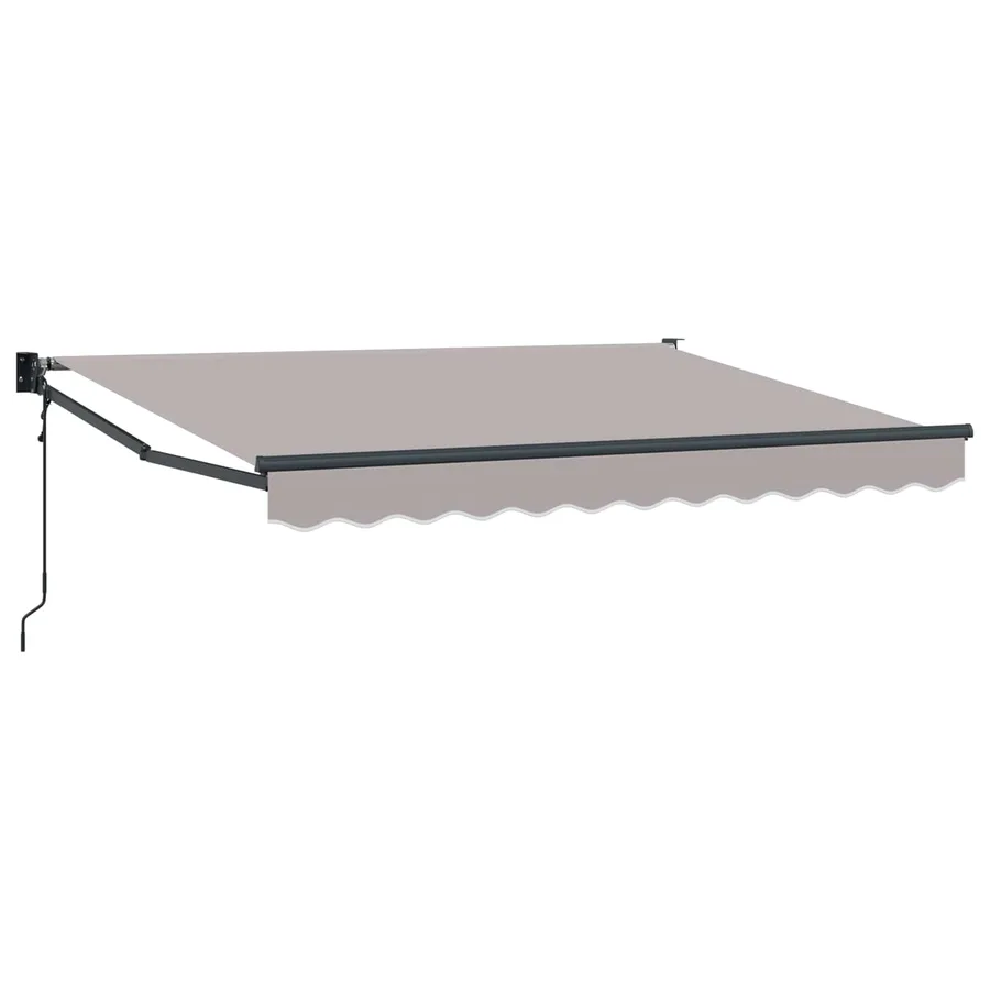 Auvent rétractable Gris clair 2,5 x 2 m Polyester et métal - 2