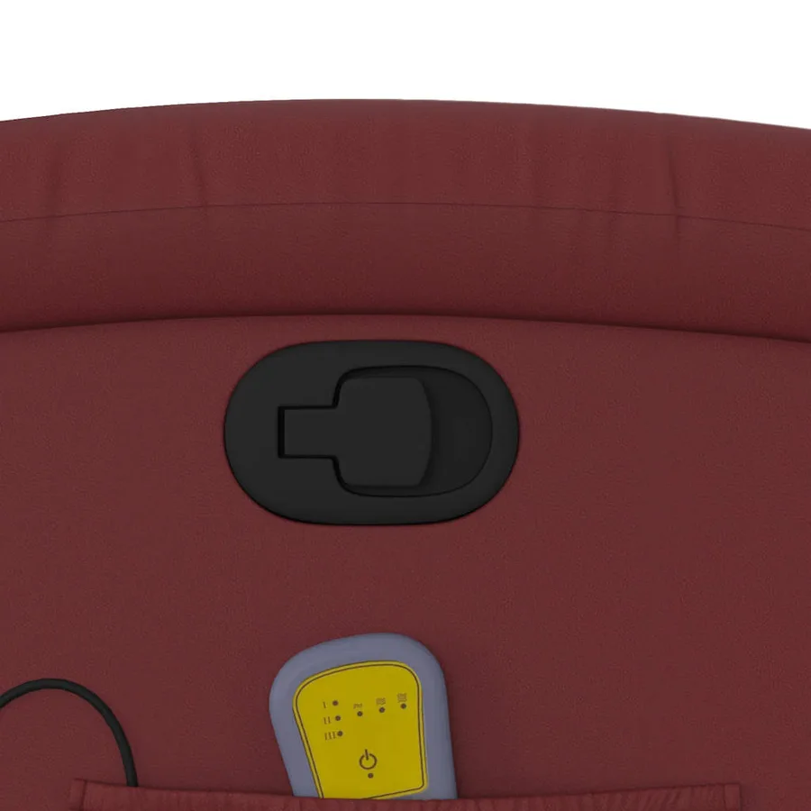 Fauteuil inclinable de massage électrique rouge bordeaux - 13