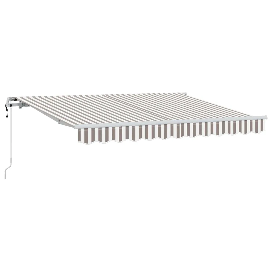 Auvent Rétractable Gris clair et blanc 4 x 2 m tissu - 2
