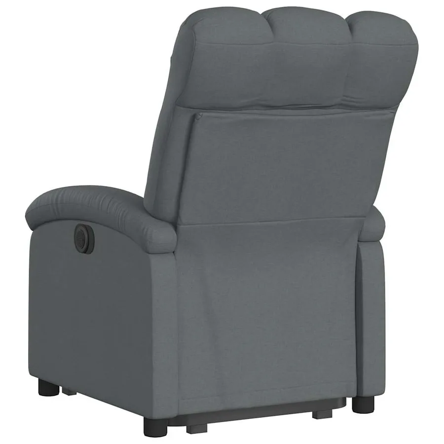 Fauteuil inclinable électrique gris foncé tissu - 5