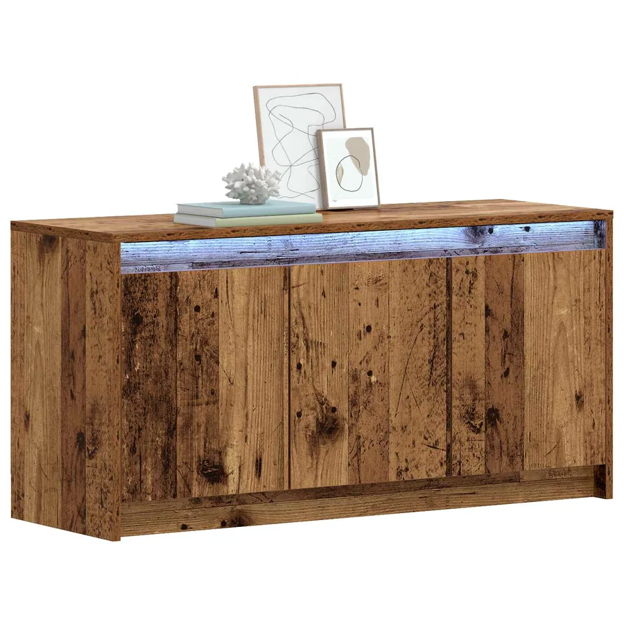 Meuble TV 100 x 34 x 50 cm Bois ancien Bois d'ingénierie - 2