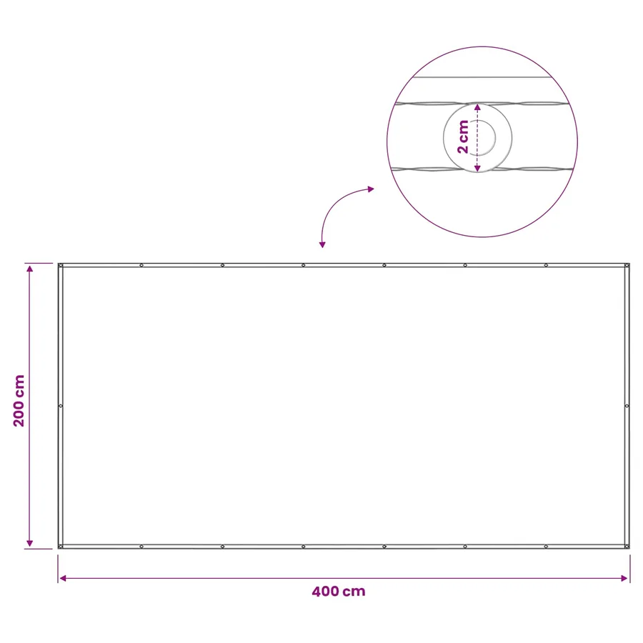 Écran de confidentialité pour balcon 200 x 400 cm - 7