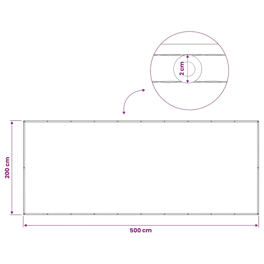 Écran de confidentialité pour balcon 200 x 500 cm - 7