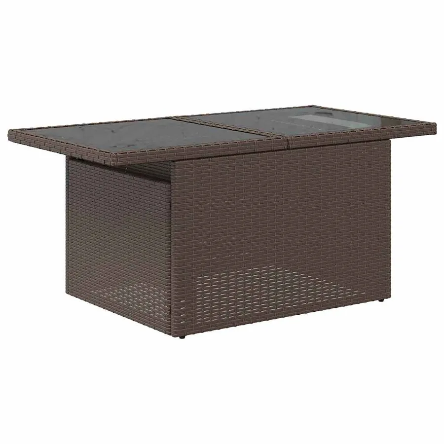 Ensemble de canapé de jardin 6 pcs Marron Poly rotin - 6