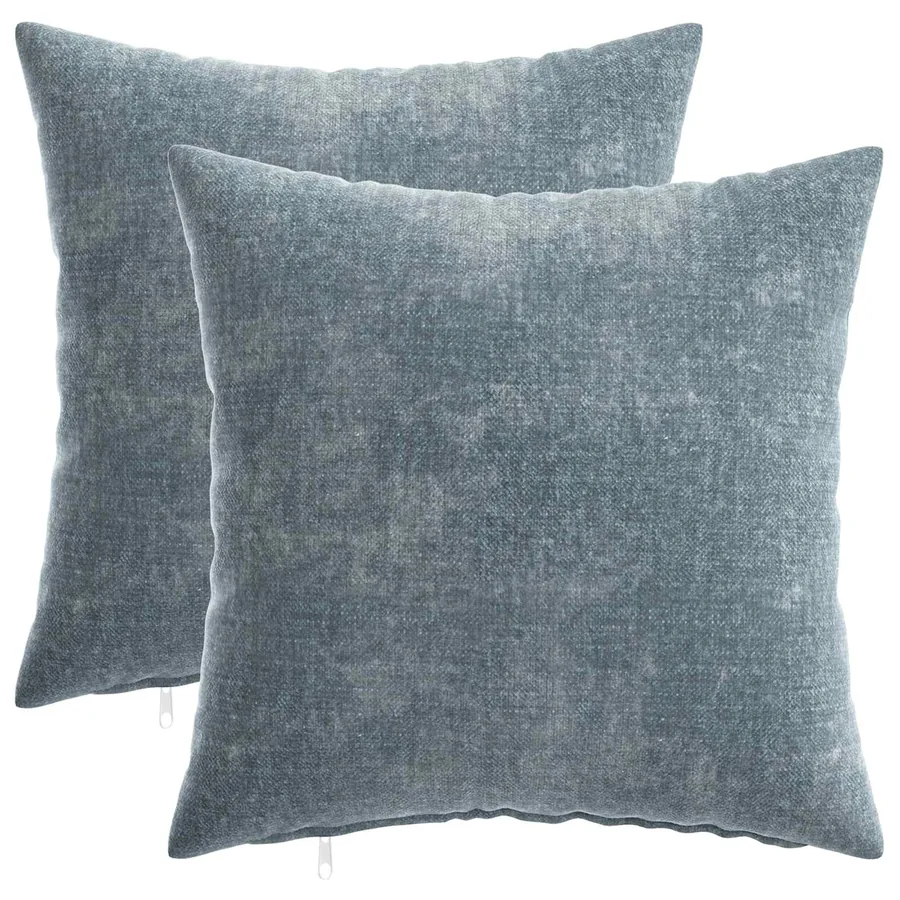 Housse de coussin 2 pcs HEERLEN Bleu clair 40 x 40 cm
