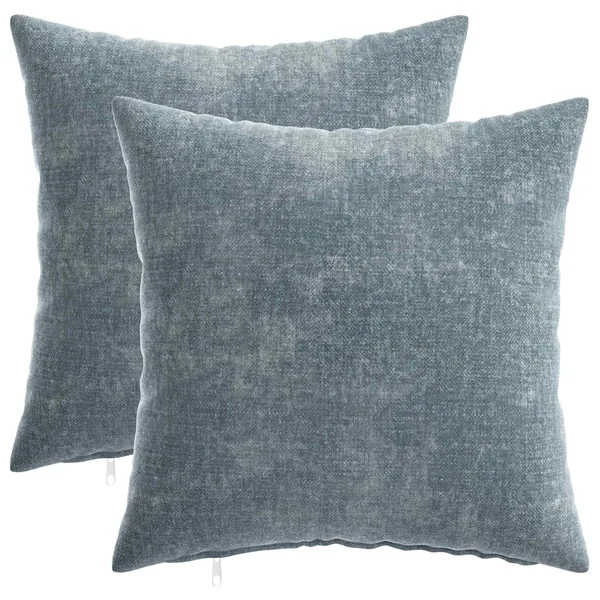 Housse de coussin 2 pcs HEERLEN Bleu clair 40 x 40 cm