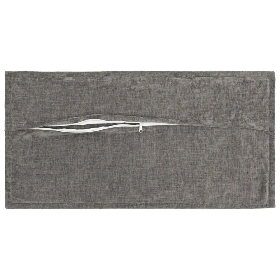 Housse de coussin 2 pcs HOUTEN Gris foncé 40 x 80 cm - 3