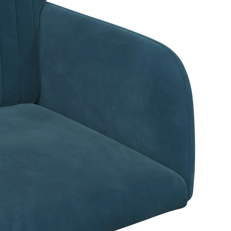Chaises de salle à manger 2 pcs Velours Bleu 55 x 50 x 84 cm - 6