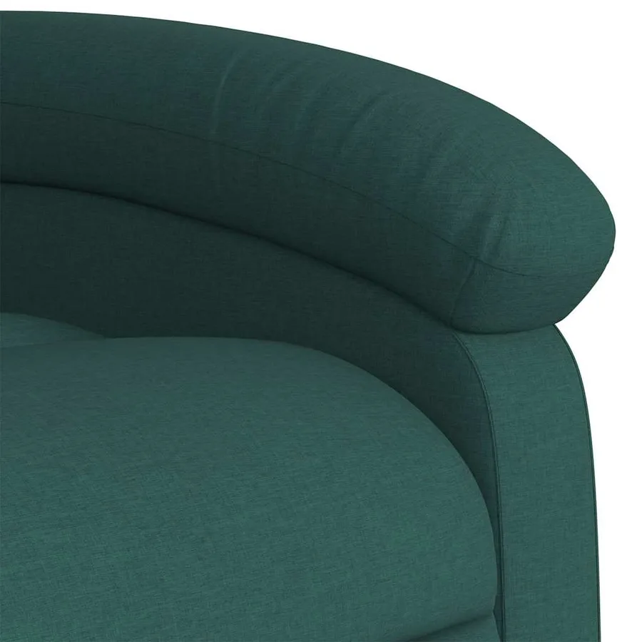 Fauteuil inclinable de massage électrique Vert foncé Tissu - 11