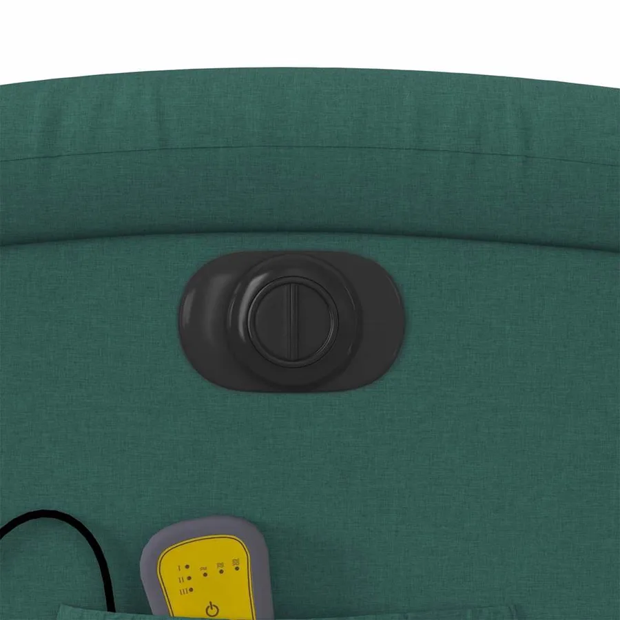Fauteuil inclinable de massage électrique Vert foncé Tissu - 12