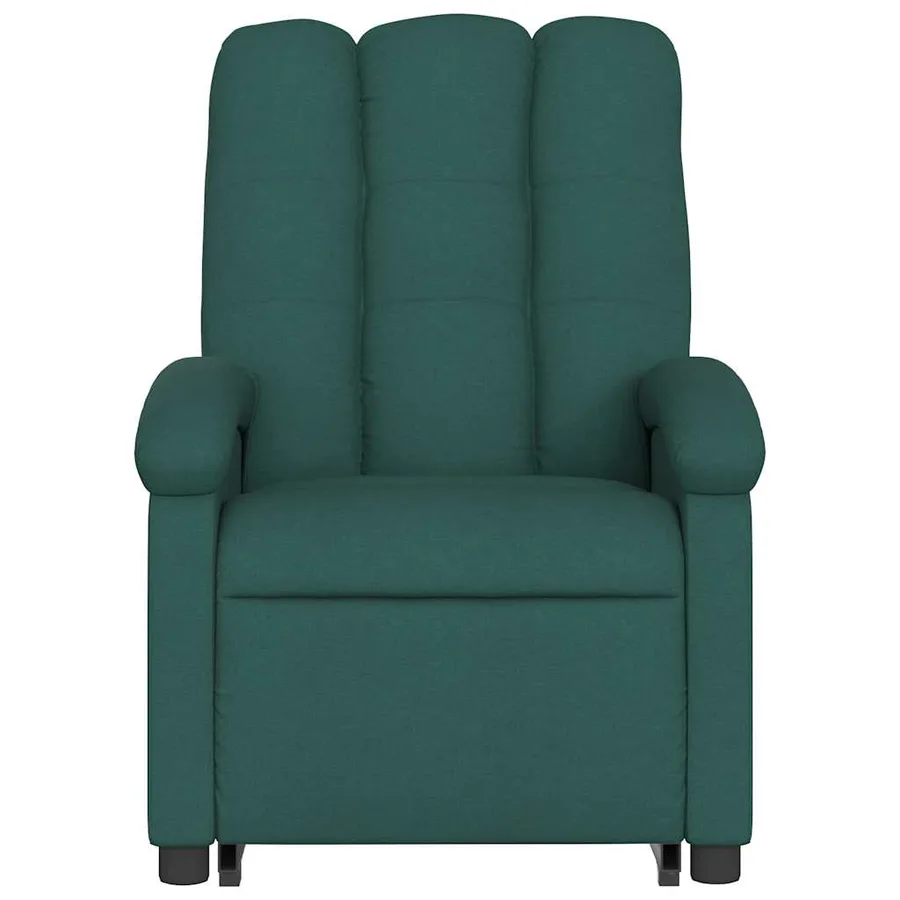 Fauteuil inclinable de massage électrique Vert foncé Tissu - 9