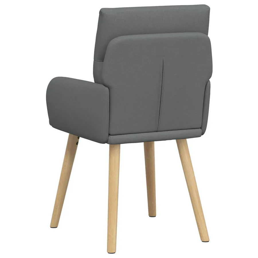 Chaises de salle à manger 6 pcs Tissu Gris foncé - 5