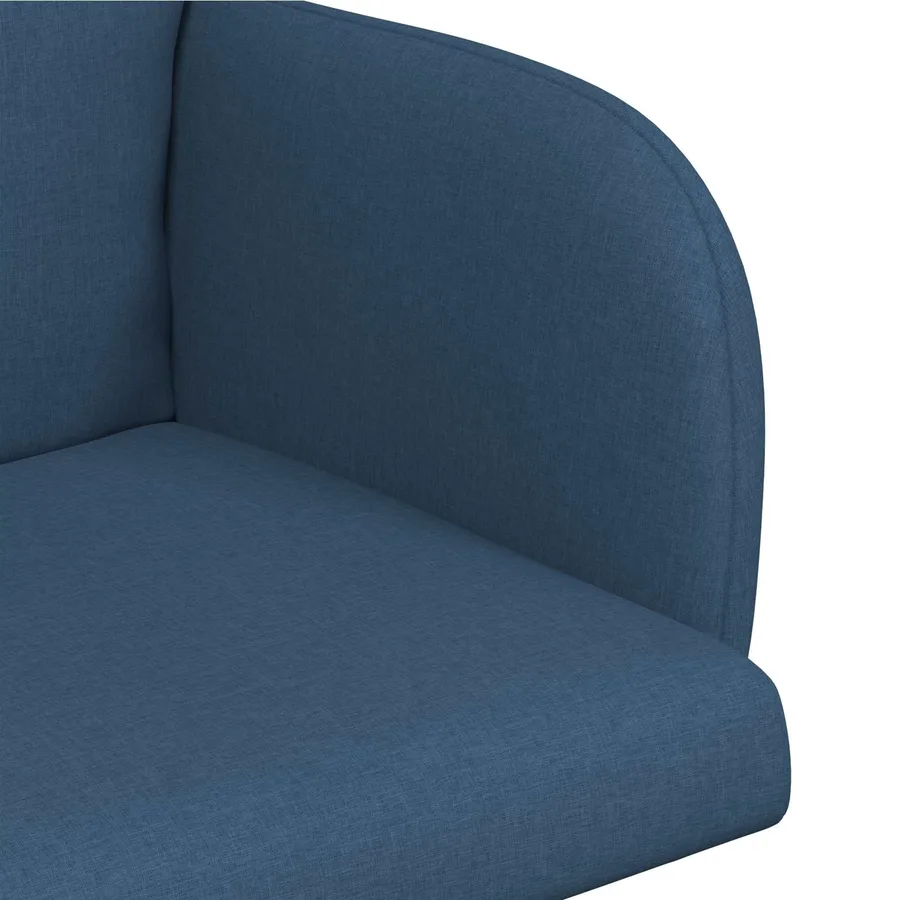 Chaises de salle à manger 4 pcs Tissu Bleu 60 x 56 x 96 cm - 6
