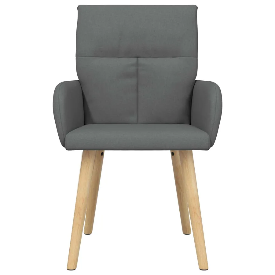 Chaises de salle à manger 4 pcs Tissu Gris foncé - 3