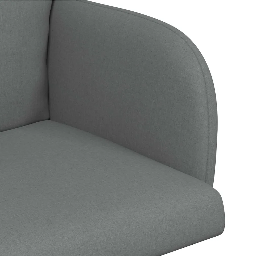 Chaises de salle à manger 4 pcs Tissu Gris foncé - 6