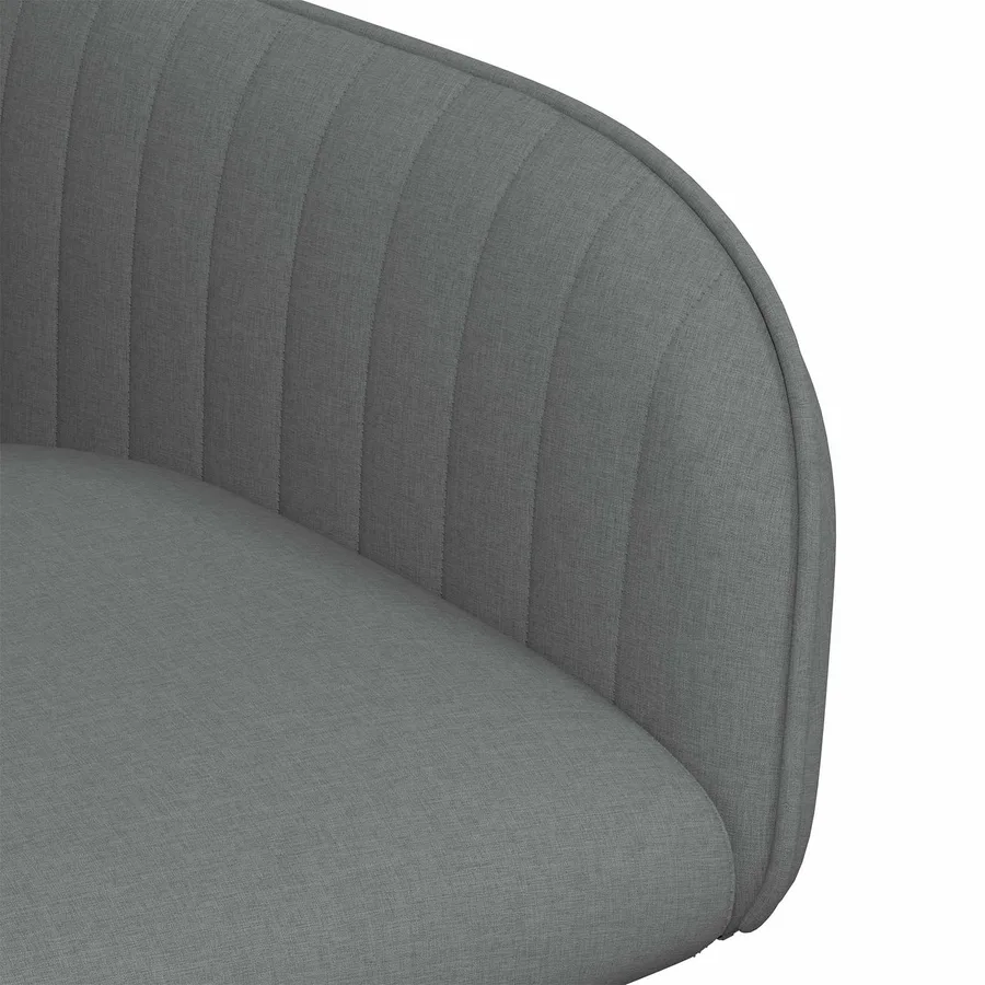 Chaises de salle à manger 6 pcs Tissu Gris foncé - 6