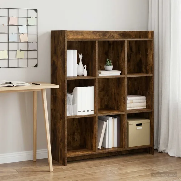 Bibliothèque Chêne fumé 87,5 x 30 x 111 cm Bois d'ingénierie