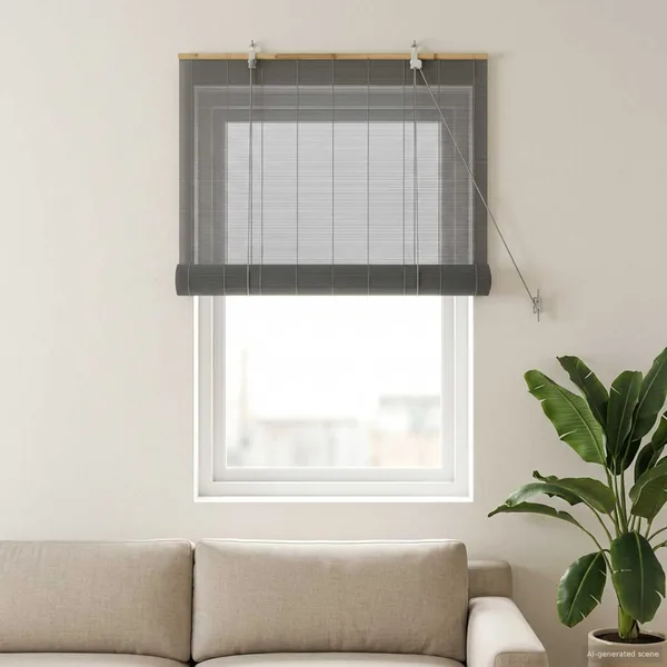 Store enrouleur Gris 60 x 160 cm Bambou