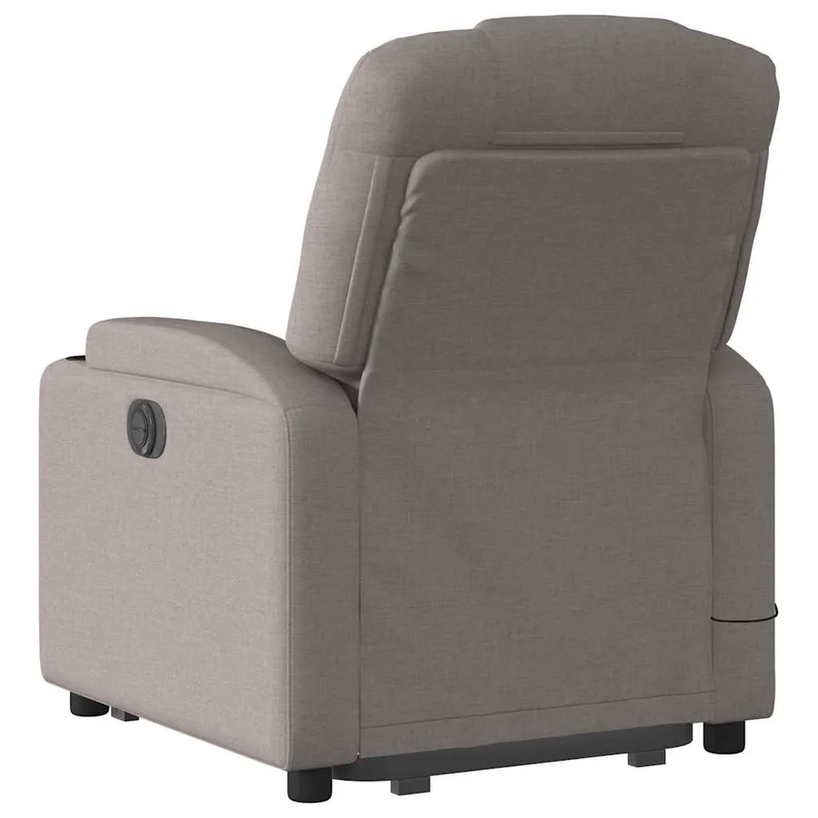Fauteuil inclinable de massage électrique Taupe Tissu - 5