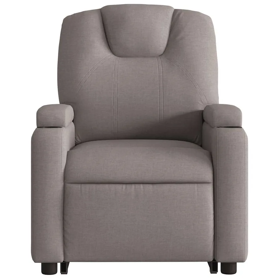 Fauteuil inclinable de massage électrique Taupe Tissu - 9