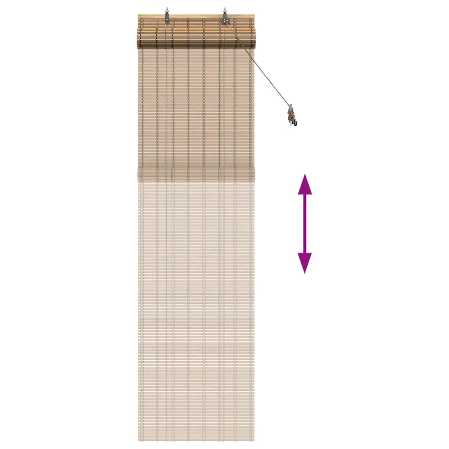 Store enrouleur Nature 70 x 220 cm Bambou - 6