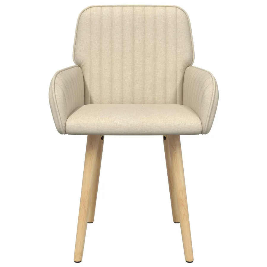 Chaises de salle à manger 4 pcs Tissu Crème 56,5 x 50 x 87,5 cm - 3