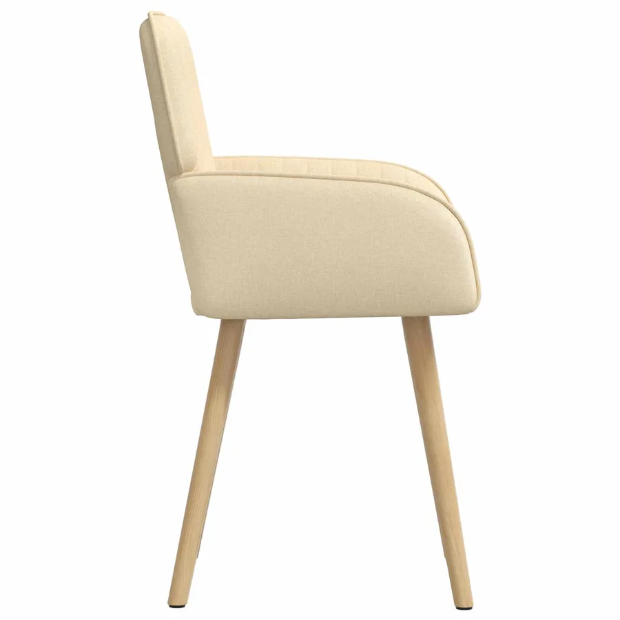 Chaises de salle à manger 4 pcs Tissu Crème 56,5 x 50 x 87,5 cm - 4