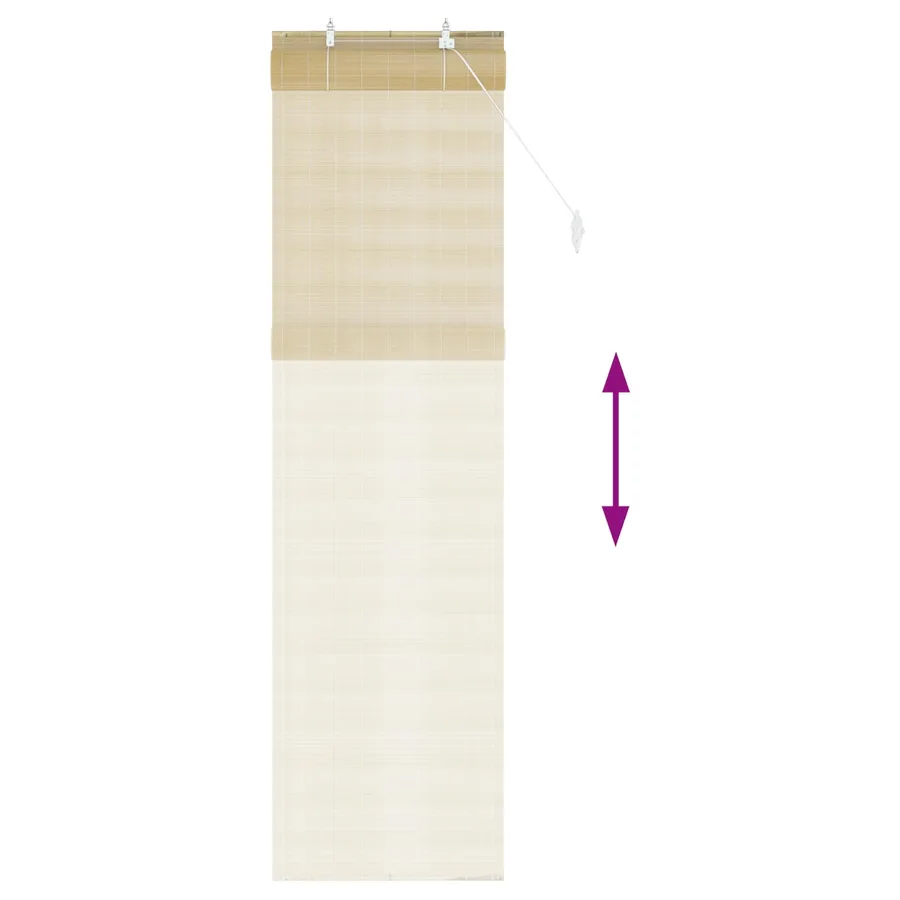 Store enrouleur Naturel 60 x 220 cm Bambou - 6