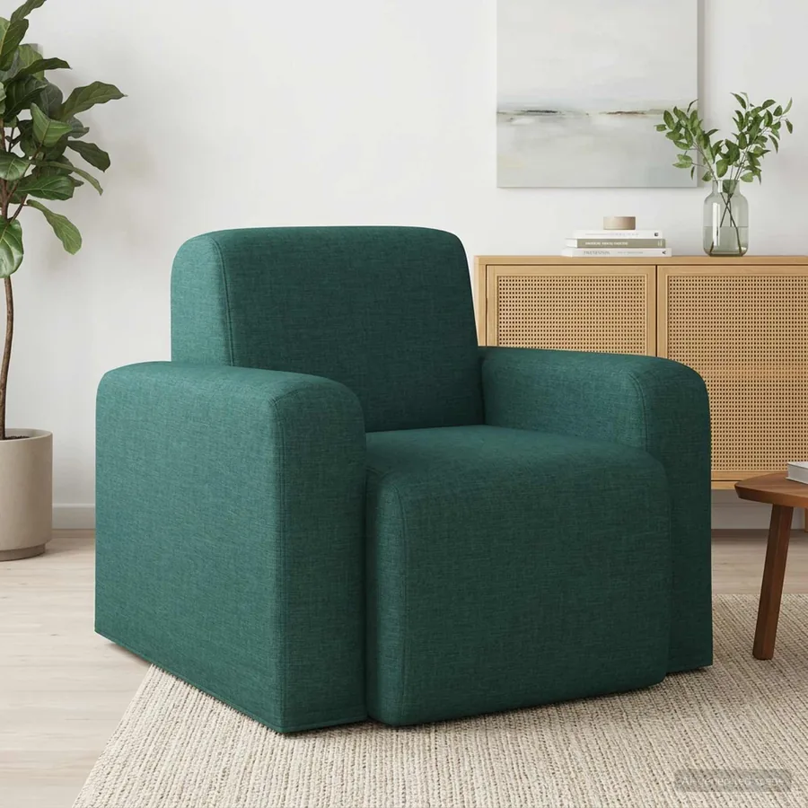 Fauteuil Vert foncé Tissu
