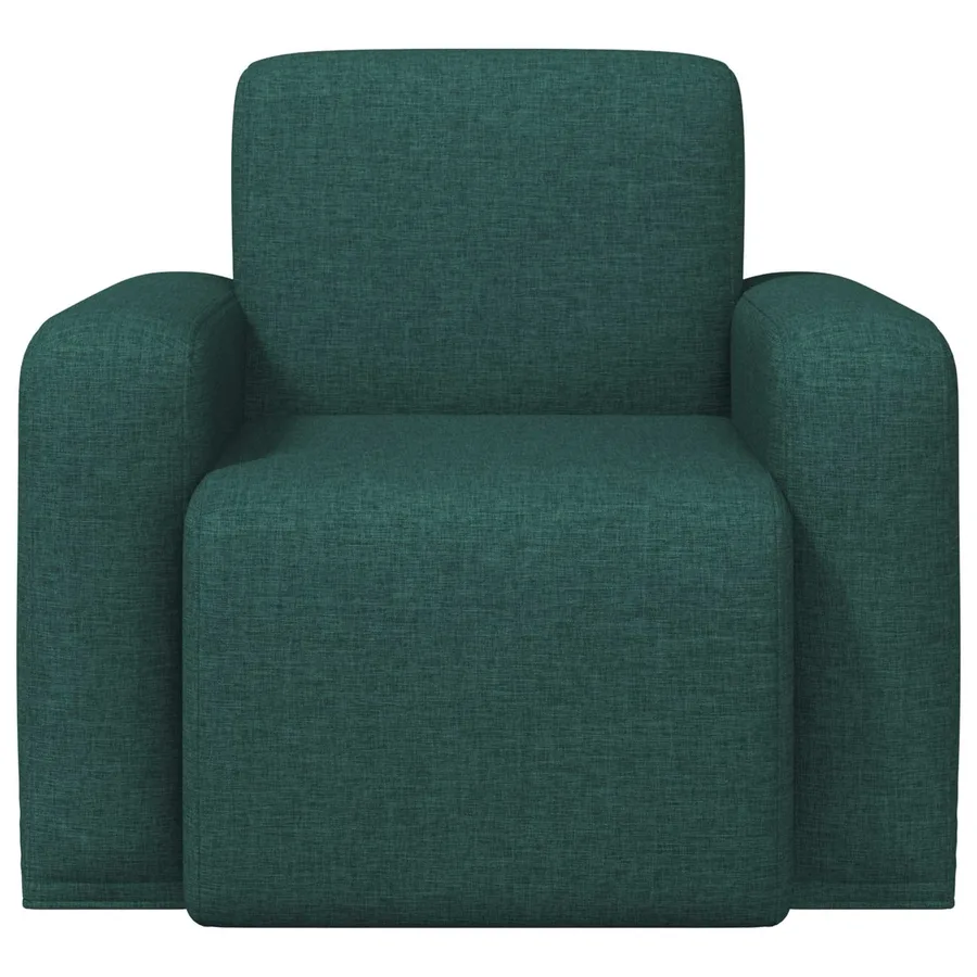 Fauteuil Vert foncé Tissu - 3