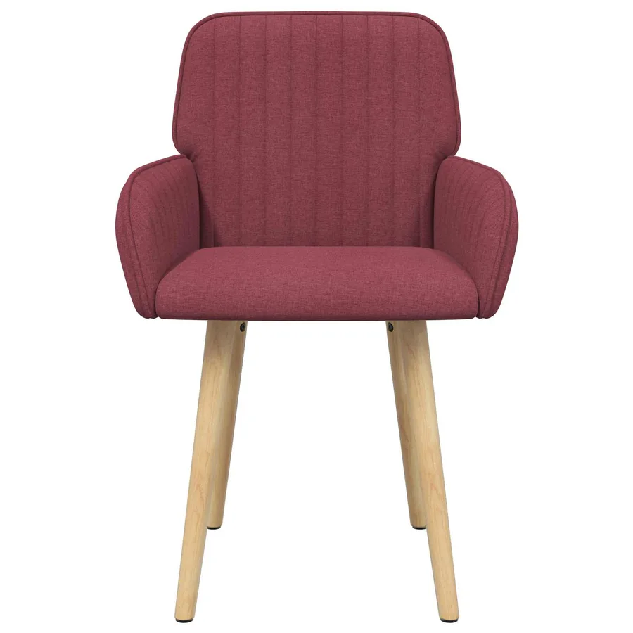 Chaises de salle à manger 2 pcs Tissu Bordeaux - 3