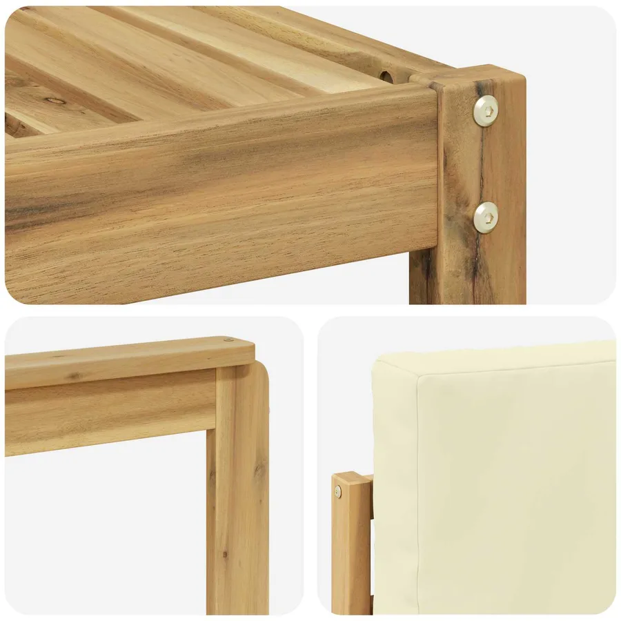 Ensembles de canapés Bois d'Acacia Massif - 5