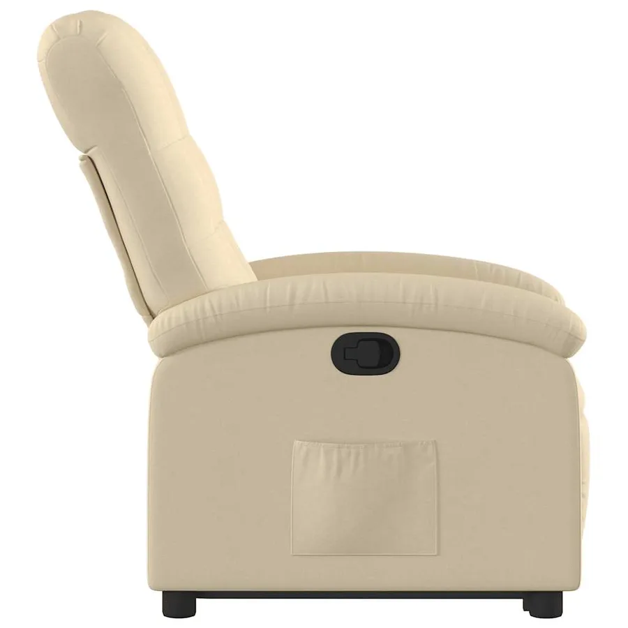 Fauteuil inclinable Crème Tissu - 10