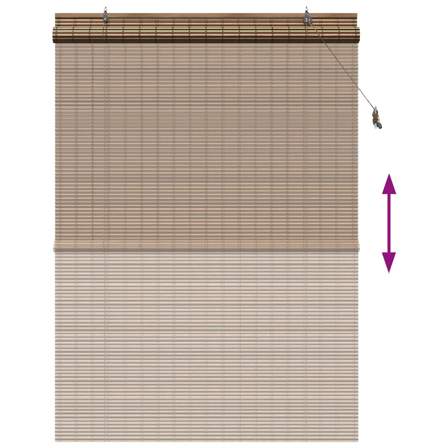 Store enrouleur Marron 130 x 220 cm Bambou - 6
