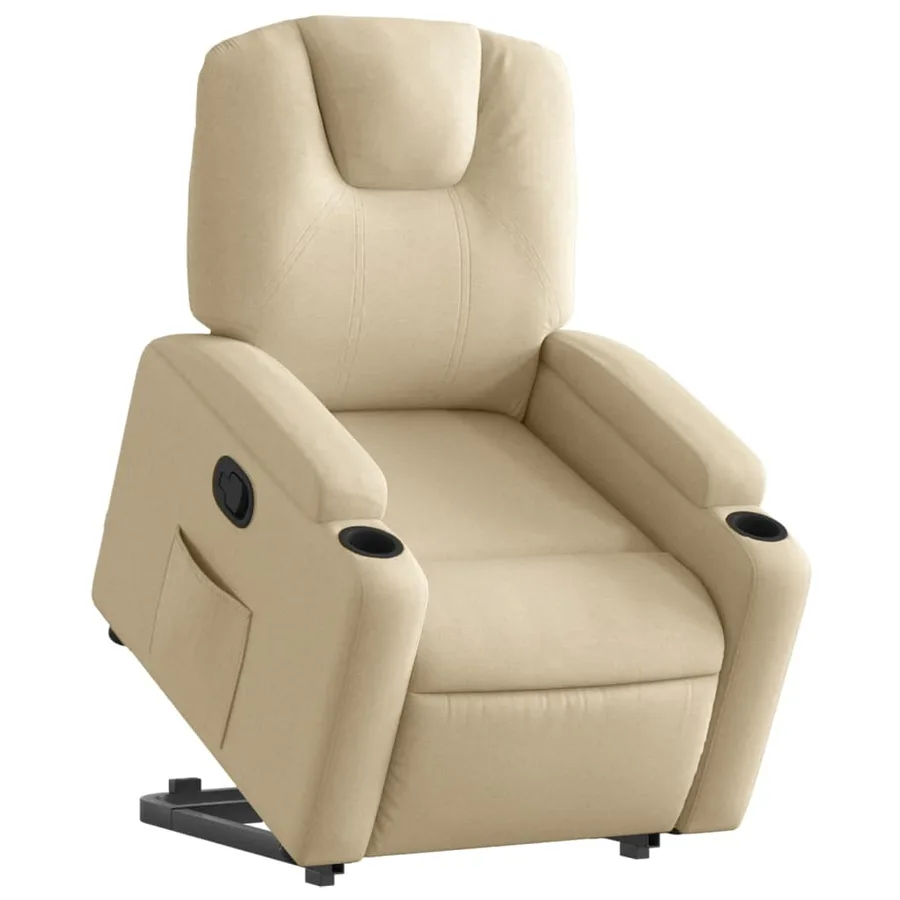 Fauteuil inclinable Crème Tissu - 3