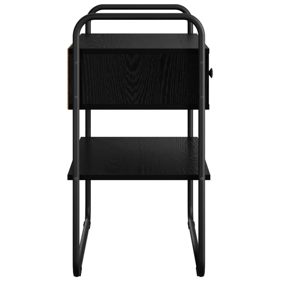 Table console Chêne noir 100 x 40 x 75 cm Bois d'ingénierie - 6