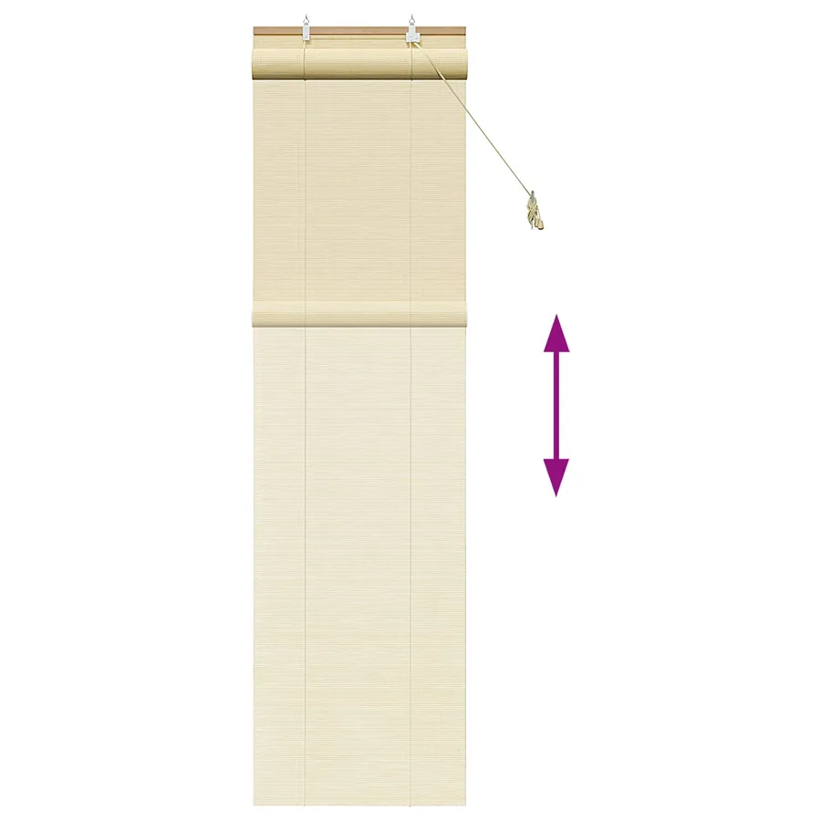 Store enrouleur Naturel 40 x 220 cm Bambou - 6