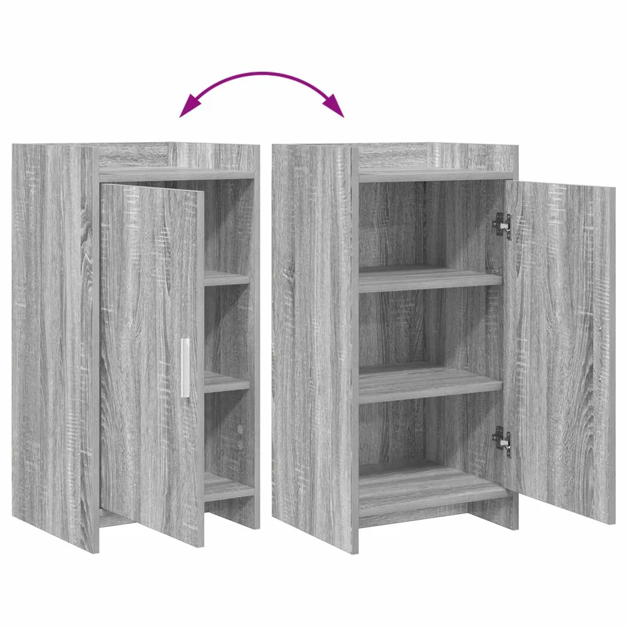 Buffet Sonoma gris 40 x 36 x 80 cm Bois d'ingénierie - 9