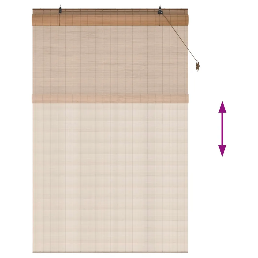Store enrouleur Marron 130 x 220 cm Bambou - 6